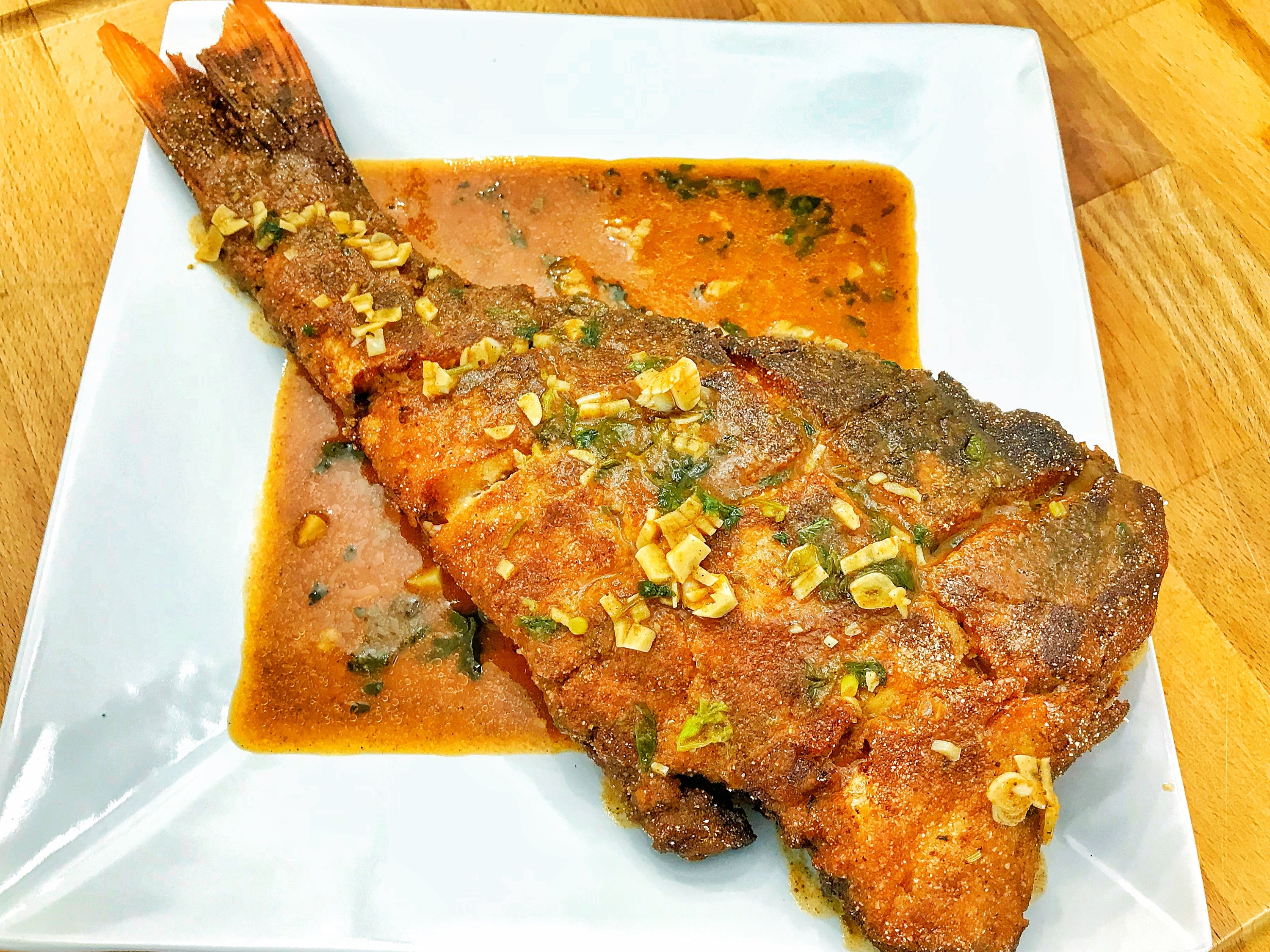 Marinated Pan Fried Snapper with Citrus Glaze